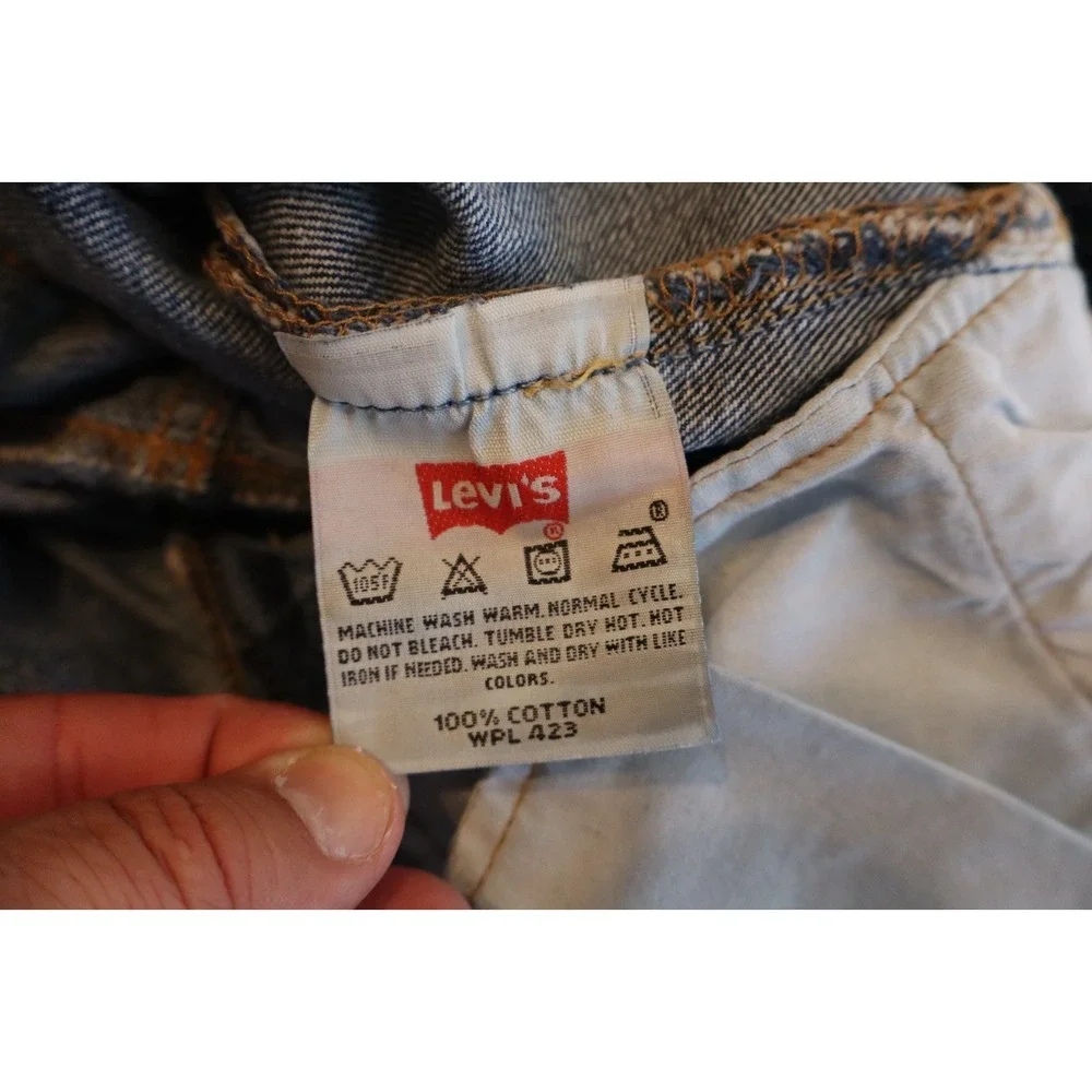 Levis 501 xx Size 31x34 Dark Blue Y2K Button Fly‎ 2003 Vintage Cotton Denim